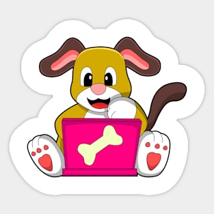 Dog with Laptop Sticker